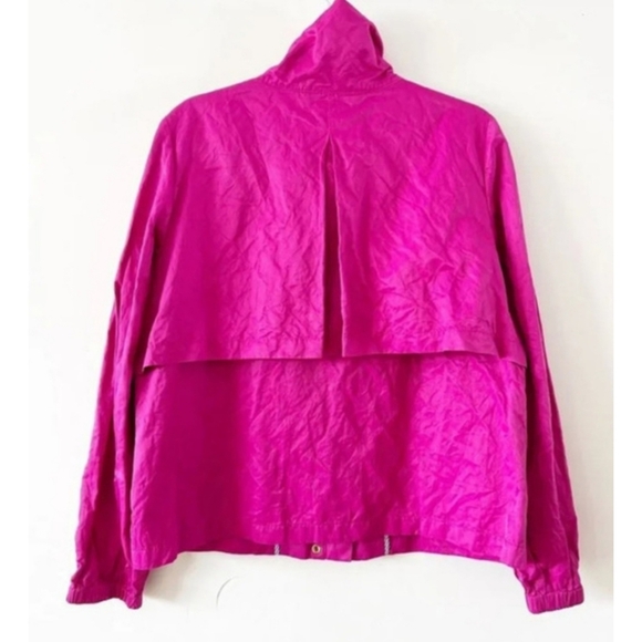 Talbots Hot Pink Metallic Sheen Utility Jacket - Picture 2 of 11